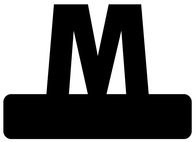 Metro logo i sort 